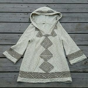 Free People Knit Sweater Hoodie Sz Small